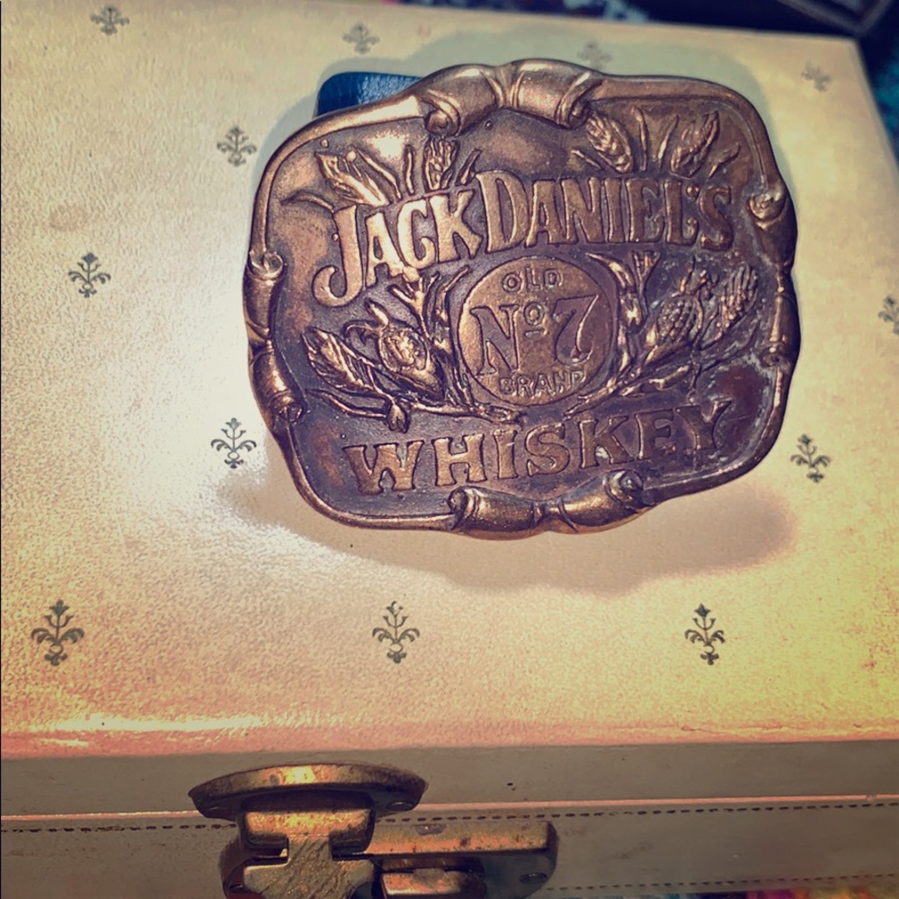 Vintage Bronze Jack Daniels Belt Buckle 1982